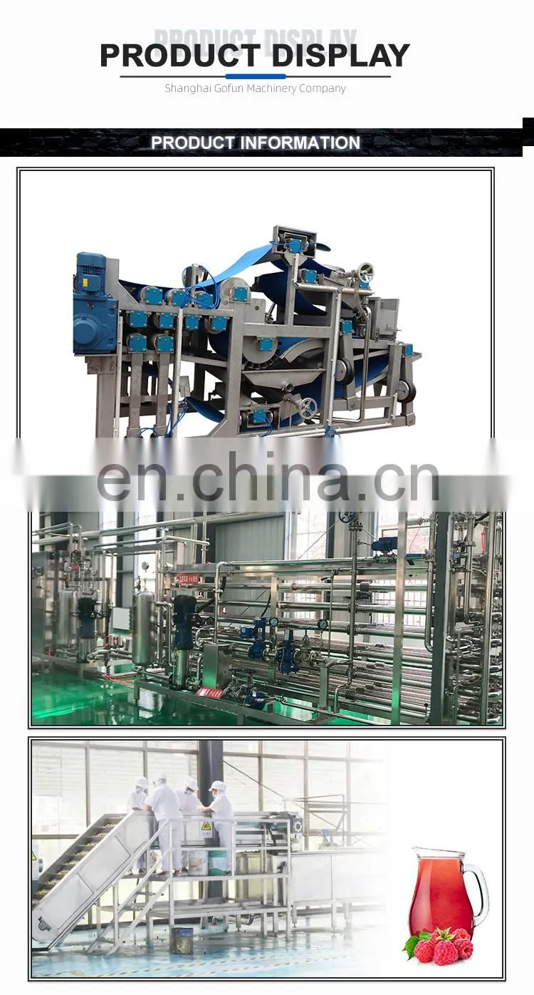 Juice concentrate machinery for producing fruit drink production line
