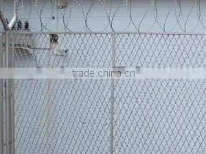 Hot dipped Galvanized Diamond Hole Welded Razor Wire Fence