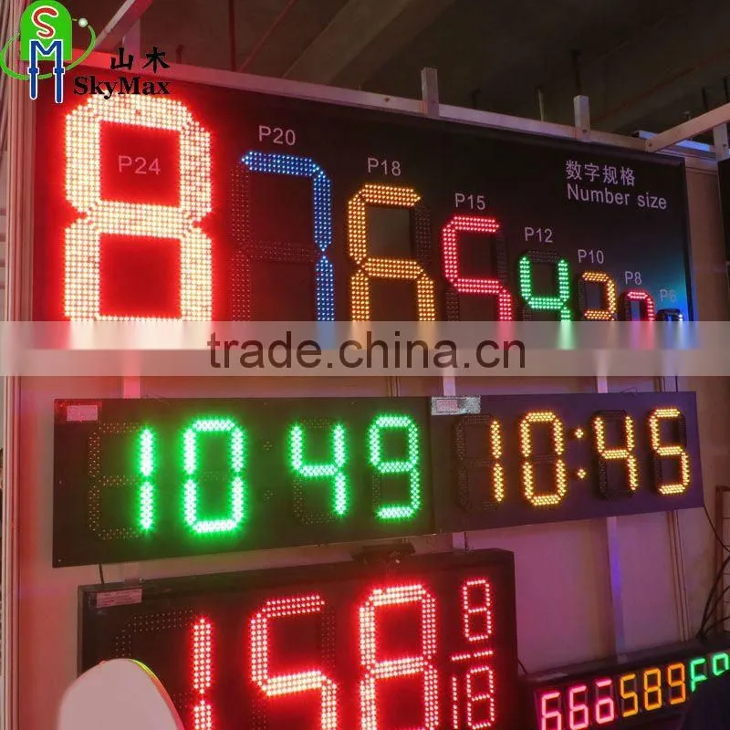 6'' 8'' 12'' 16'' 18'' 20'' 24'' 30'' 48'' Size oil station led oil price display