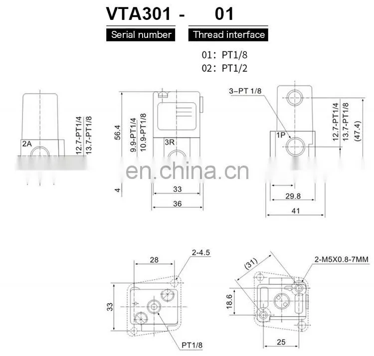 SNS VTA301 Series air control high frequency PT1/8 solenoid valve pneumatic control valve