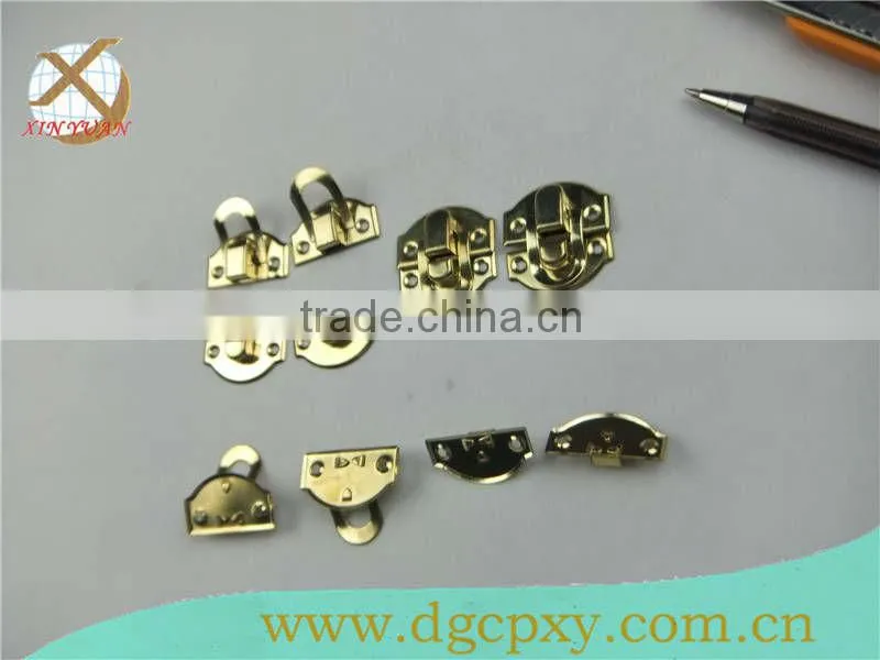 golden cosmetic box lock hardware
