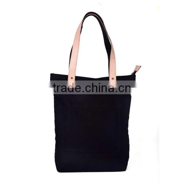 Eco Friendly Plain Black 24 oz Canvas Tote Bag,Cotton Canvas Tote Bag