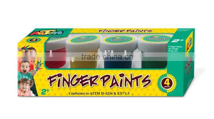 4 colors finger painting pigment suite