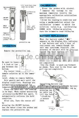 Wholesale 0-1999us/cm LH-C661 conductivity / EC range