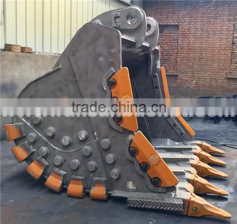 HOT product HARDOX500 NM400 ISO-certified excavator reinforced bucket for 1-80t excavator