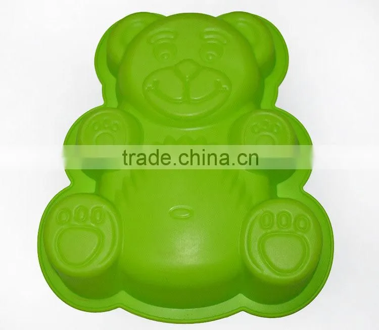 YangJiang factory manufacture popular food grade bear shaped silicone cake mold