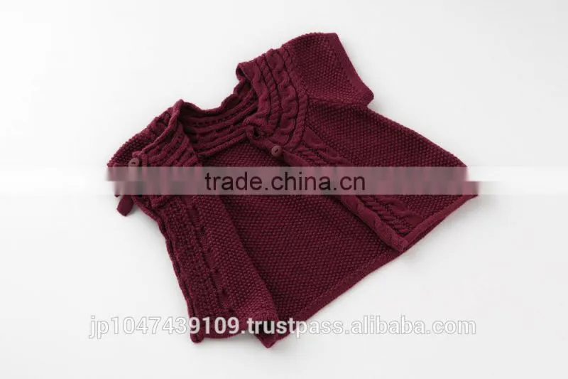japanese wholesale product high quality products cute kids clothes infant baby wear knitted cardigan for girls