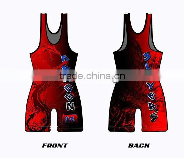 Sublimation Any Size Custom Wrestling Uniforms Jerseys Design