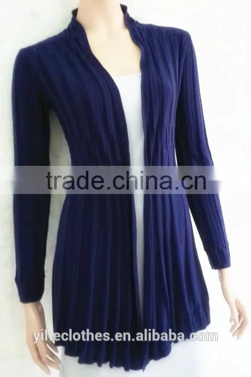 Long sleeve knitting wear hollow-out OL long cardigan coat