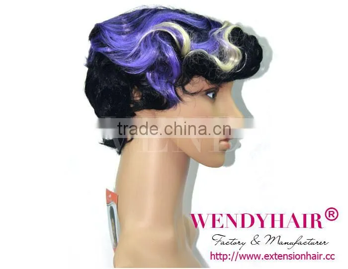 Unique and fashion style for woman short hair wig best quality no shedding tangle free