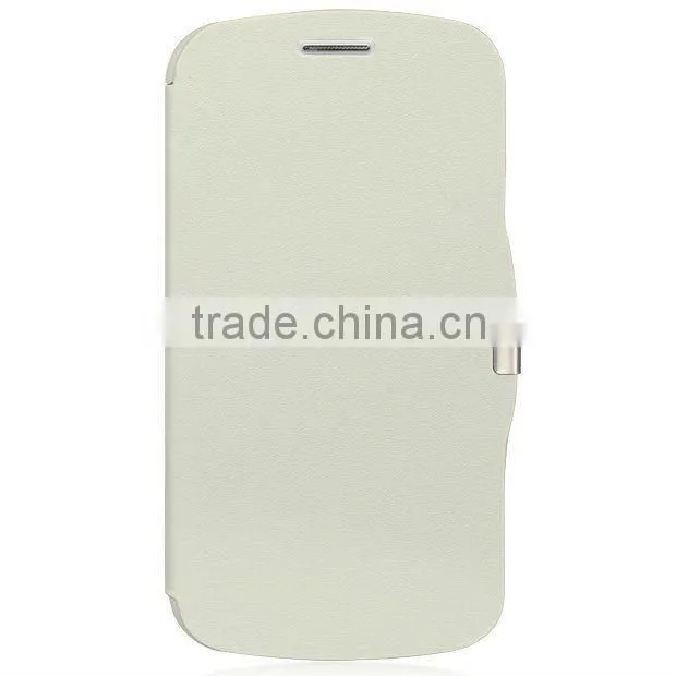 White Hybrid Book-Style Leather Case for Samsung Galaxy S3/i9300