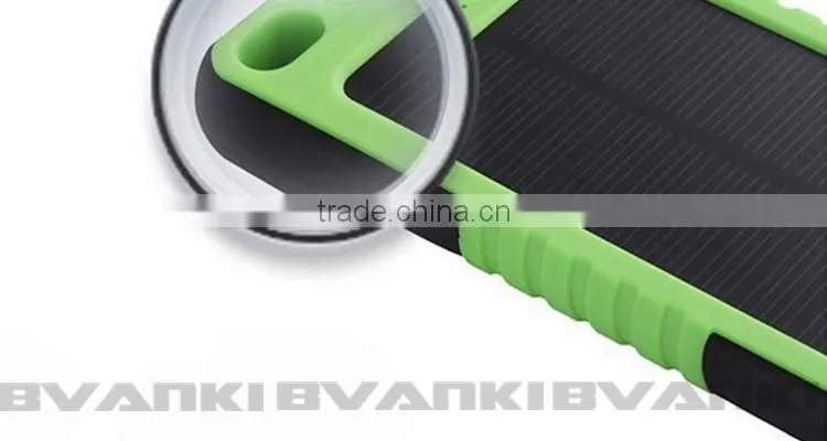 new products portable 8000mAh Solar Power Bank External Battery Mobile Charger For iPhone HTC