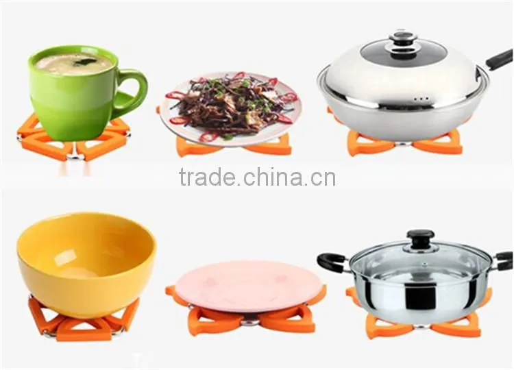 Top sell silicon foldable cup mat in tableware