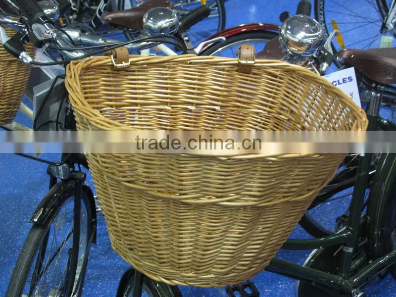different color wicker bicycle front basket pruduct for sale