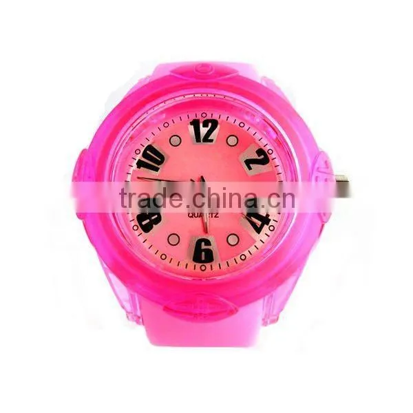 Factory Fashion Candy Silicone Band Quartz Black Watch