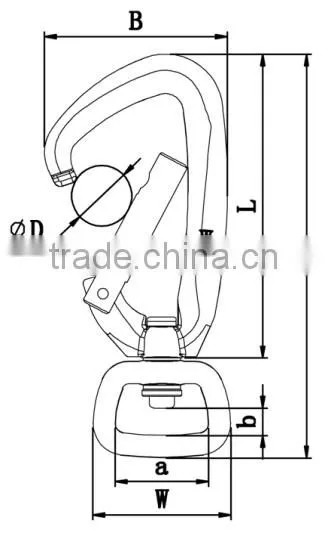 Outdoor Sports Aviation Safety Aluminum Snap Hook