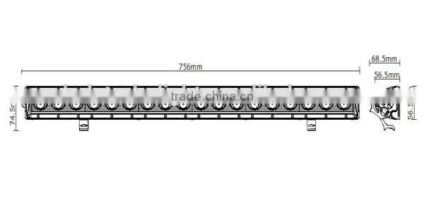 30 inch 90w LED Light Bar Off Road LED Driving Light Bar 4X4 LED Work Light Bar
