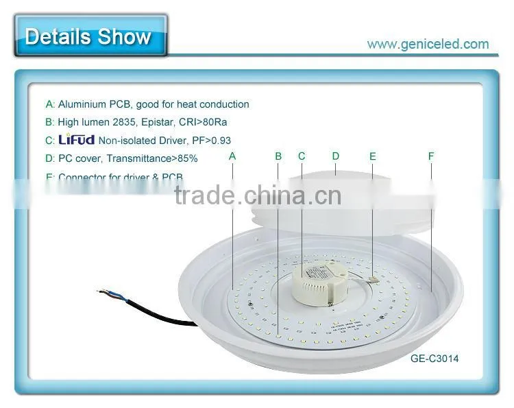 14w led ceiling light home usage normal series and sensor series