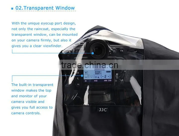 JJC Camera Rain Cover RC-DK Black Nylon Rain Cover for Canon