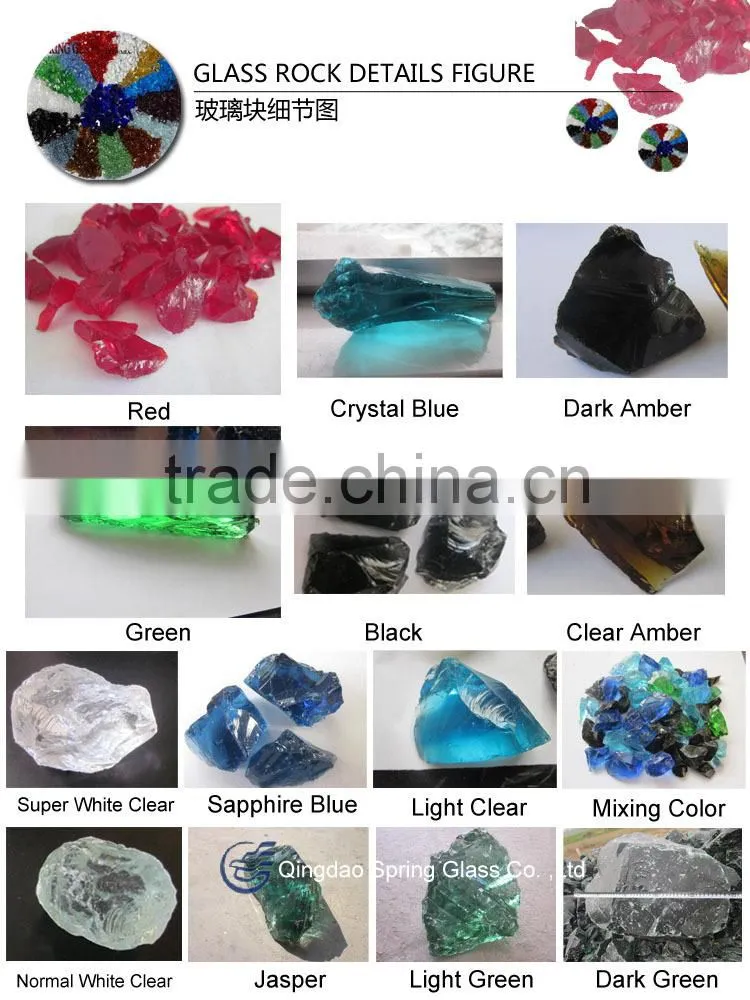 colourful decorative glass chunks