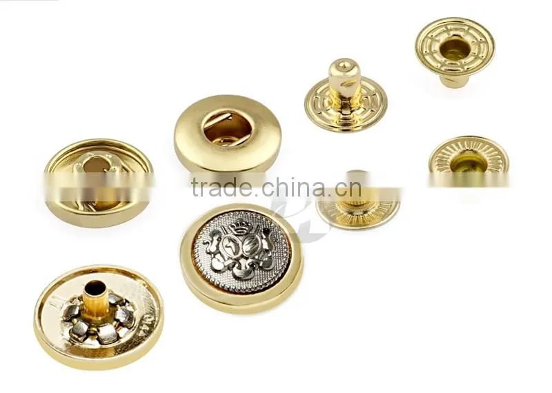 Double Colors Custom Push Metal Snap Button For Jackets
