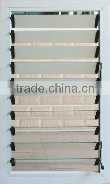 PVC frame windows with frosted glass shutters