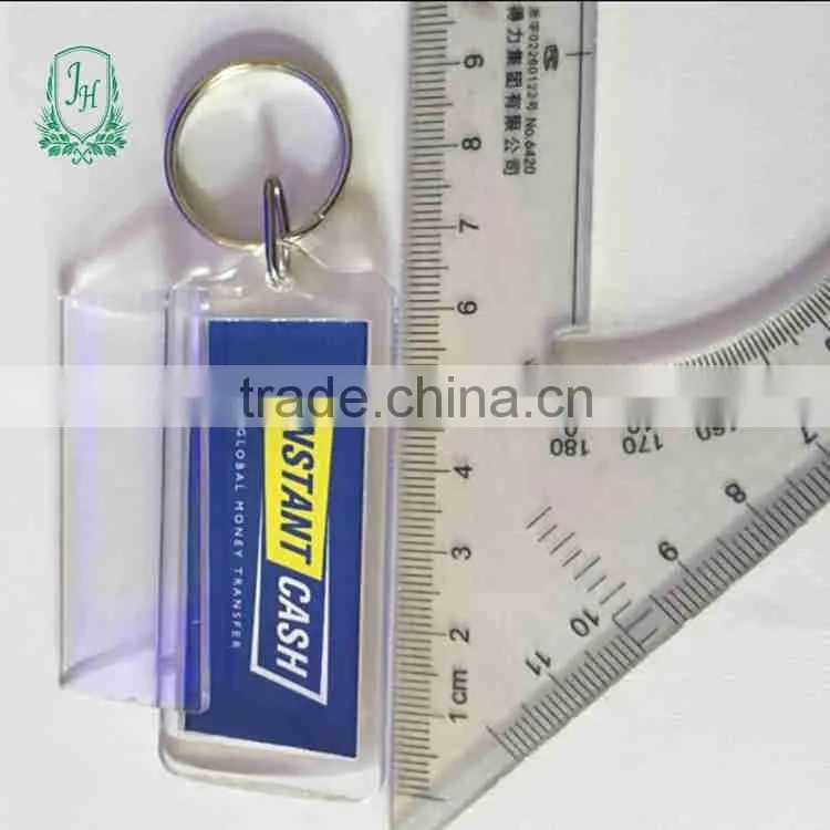 Photo insert transparent keychain acrylic photo round keychain printed chain