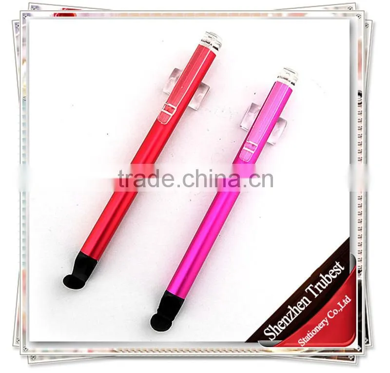 TTO-04 Cheap cartoon Stylus touch pen , Short Plastic touch ball pen