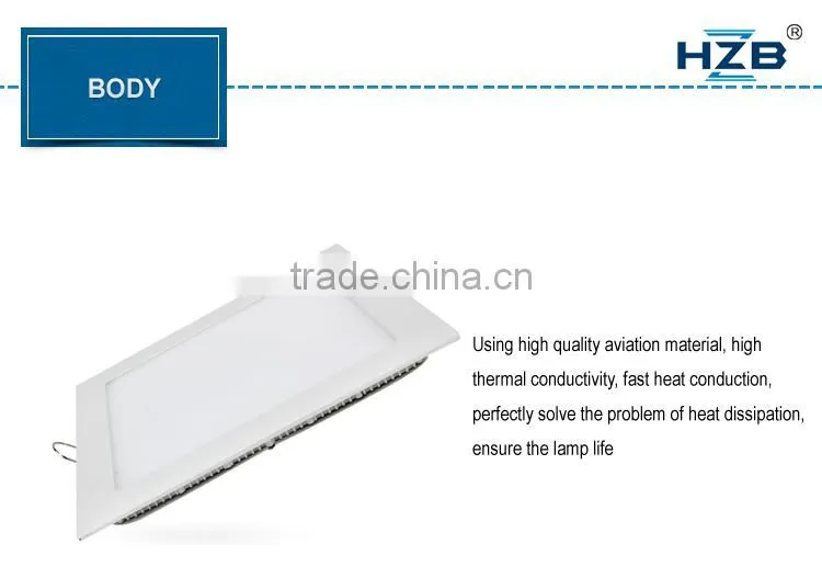 Trade Assurance 15W Square Natural White LED Recessed Ceiling Panel Down Light Bulb Slim Lamp