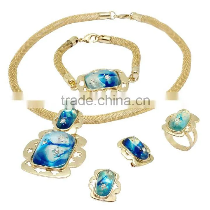 Gold plated fashion jewelry Set for Business Gift