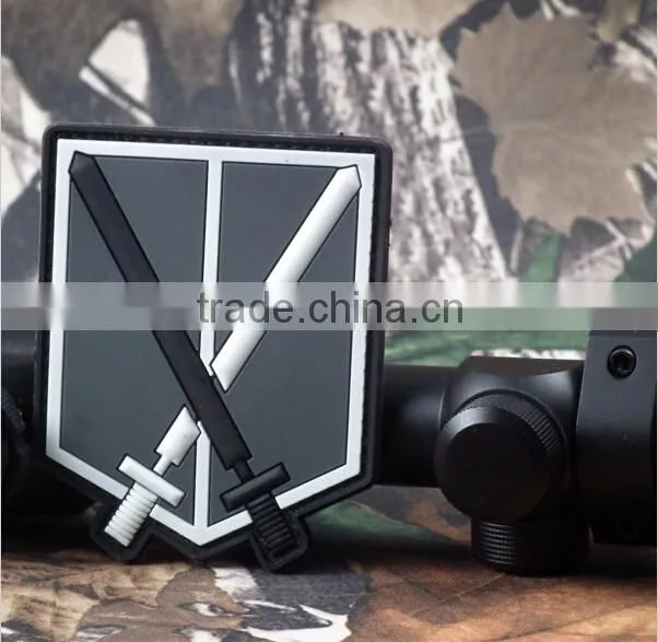 To Advance The Giant Attack On Titan Survey Corps Armbands Pvc Patch Armband Disposable Military Patches Badges