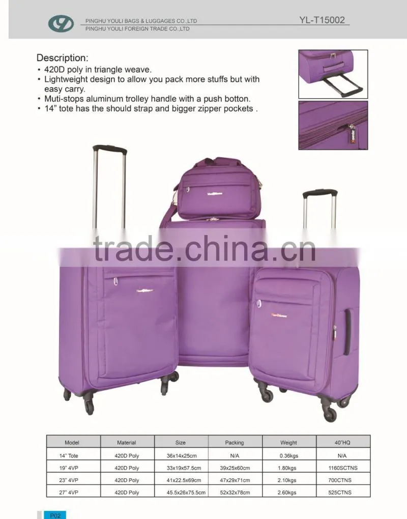 Good quality new luggage suitcase
