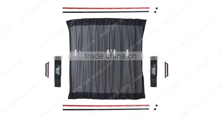 Racing car curtains mesh fabric car sunshade folding car sunshade