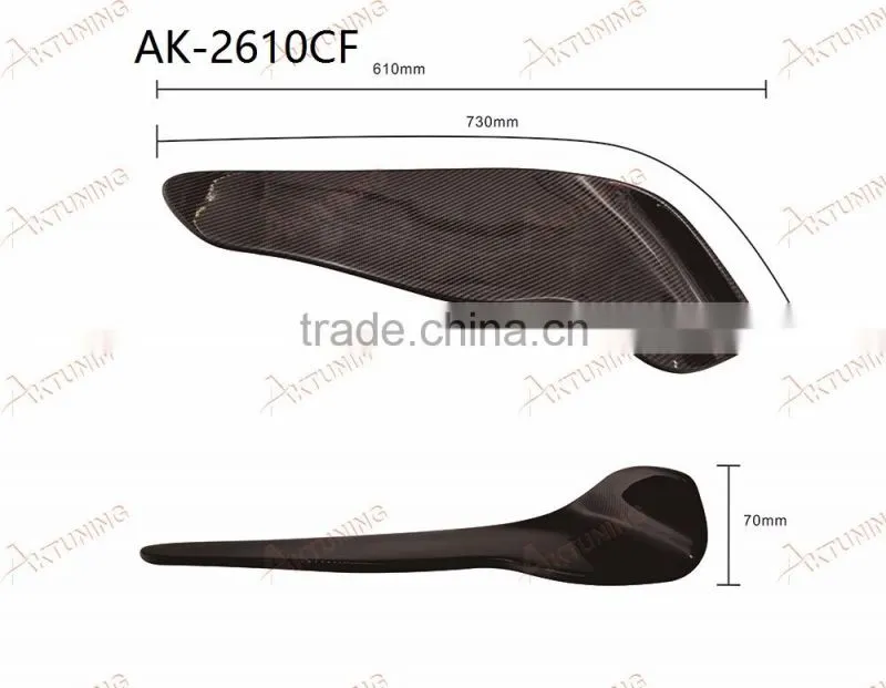 Carbon fiber material and front bumper lip diffuseer universal
