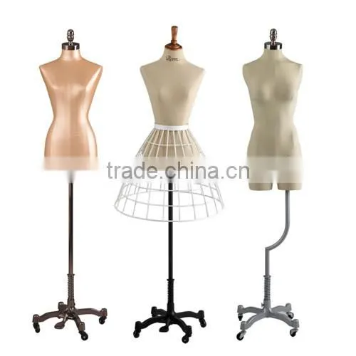 fabric dress form mannequin with wooden arms