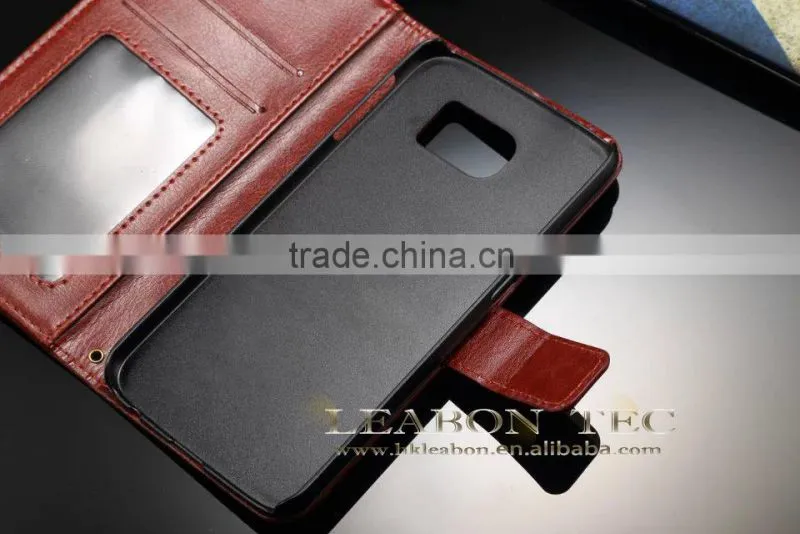 2015 Hot Selling Item Coach Wallet and Phone Case New Galaxy S6 Luxury Leather Case for S6 Case