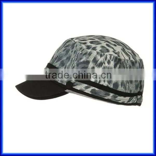 Brown washed cotton custom logo military cap/army cap hat