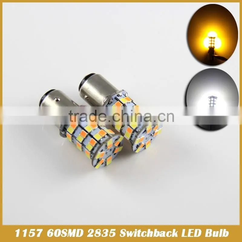 Dual Color 1157 White/Amber Switchback 22SMD 2835 LED Running Light/Signal light
