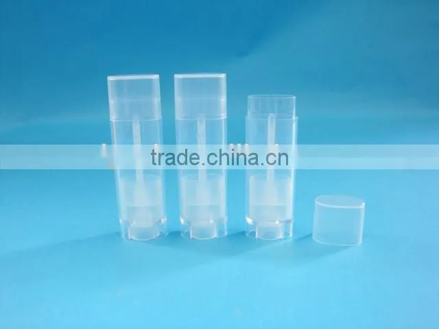 plastic flat oval lipstick tube, clear plastic lip balm tube, plastic cosmetic tube