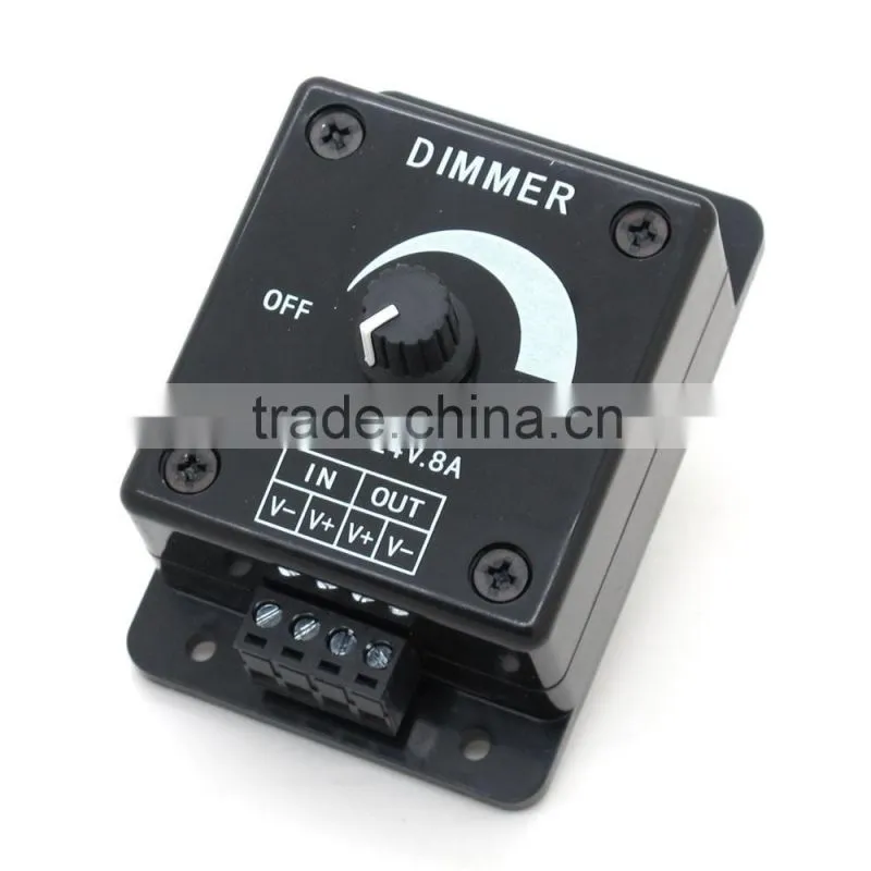 12V 24V DC 8A Balck Single Color LED Dimmer Switch Brightness Controller for led lamp strip light