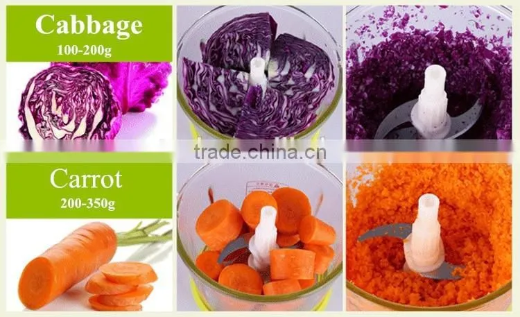 300-400W Hot Sale Household Double Blade Mini Plastic Electric Food Chopper