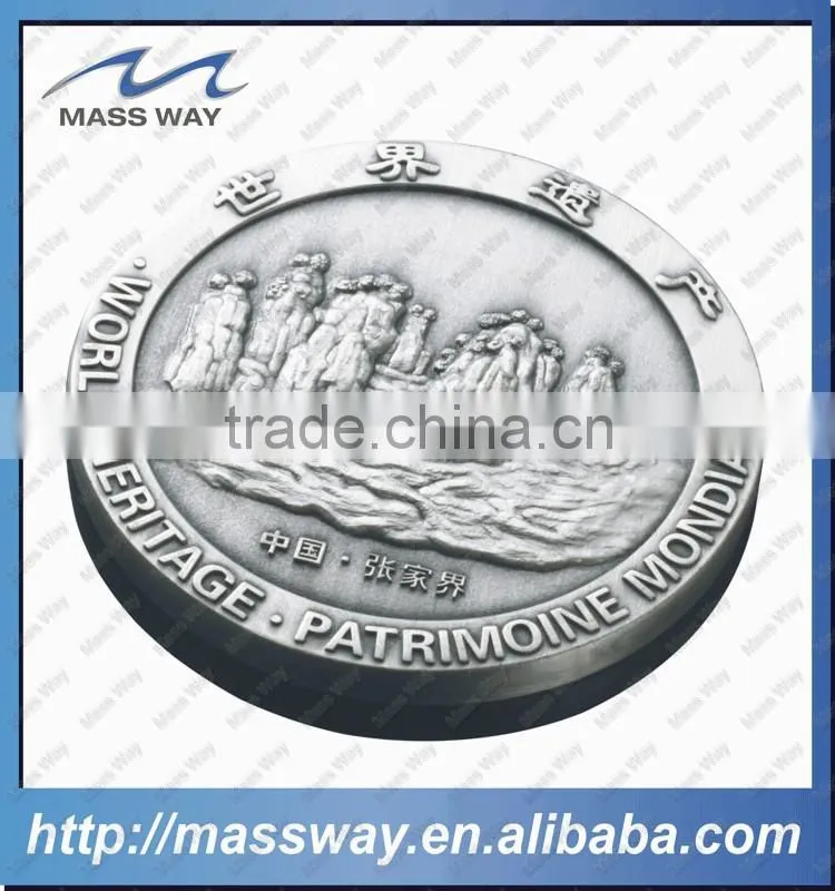 souvenir old color custom collection 3D antique brass coin