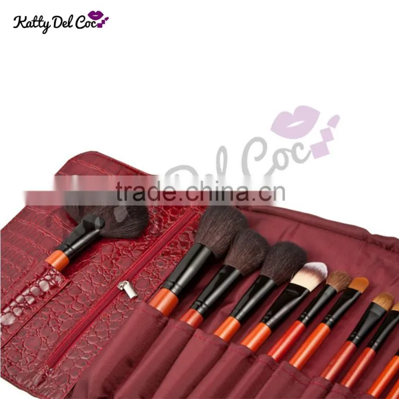 22pcs professional makeup brushes top grade goat rosewood Crocodile skin