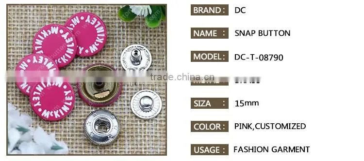 Oeko-tex standard custom metal snap button flat button for baby clothing
