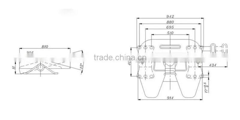 2'' and 3.5'' high quality top new semi trailer spare parts fifth wheel