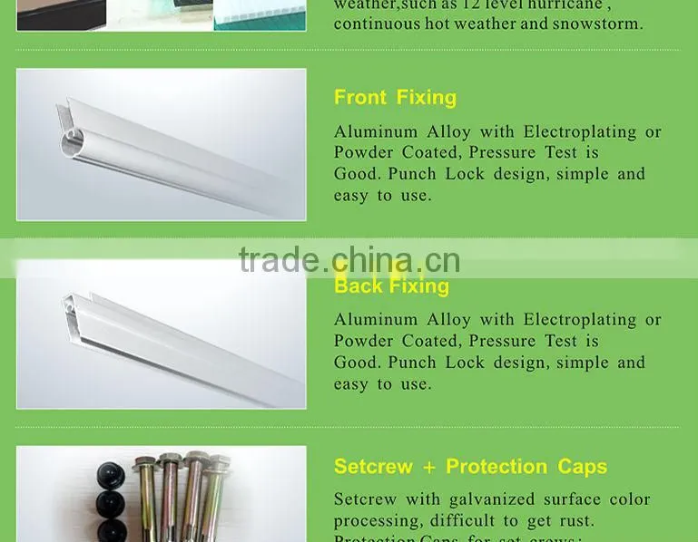 DIY plastic arms outdoor awning frame shelter wind resistant canopy awnings material for garden house cover