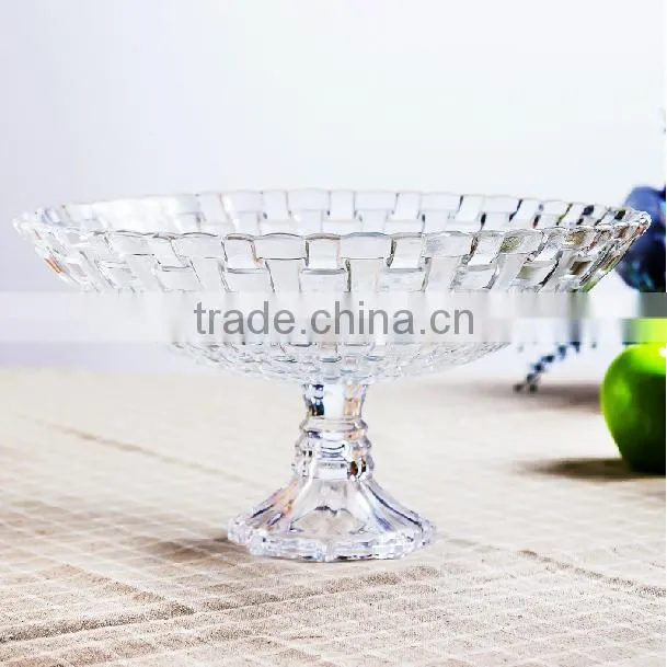 High Quality Decorative Glass Plate Serving Platters Cup Cake Stands Western wedding