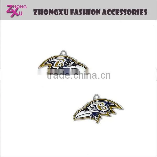 new custom popular metal NFL American football team Baltimore Ravens pendant charms