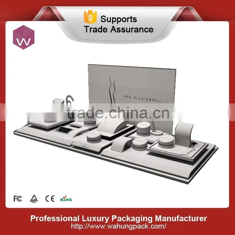 Large Size White & Red Necklace Jewelry Display Set Stand WH-0418