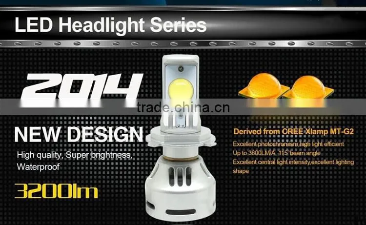 Super bright high power 3200lm H4 car led headlight